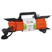 Удлинитель на рамке силовой Эра UFx-1-2x0.75-20m-IP44, без заземления, 1 гнездо, ПВС 2x0.75, 20м