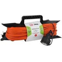 Удлинитель на рамке силовой Эра UFx-1-2x0.75-30m-IP44, без заземления, 1 гнездо, ПВС 2x0.75, 30м