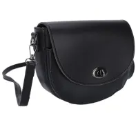 Сумка молодежная на плечевом ремне Ors Oro, 19*16*7см, 1 отделение, 1 карман, магнитная кнопка, экокожа, черный