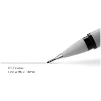 Линер Winsor&Newton черный, 0,5мм, пластик