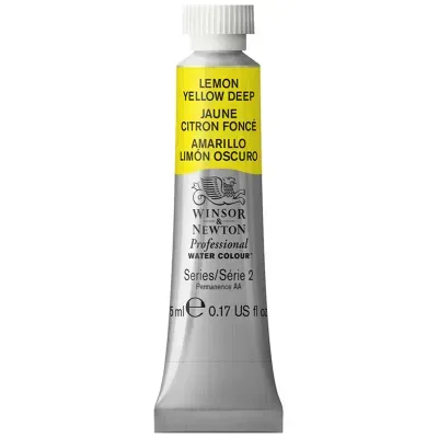 Акварель художественная Winsor&Newton "Professional", 5мл, туба, №348 лимонный желтый насыщенный