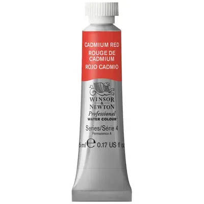 Акварель художественная Winsor&Newton "Professional", 5мл, туба, №094 кадмий красный
