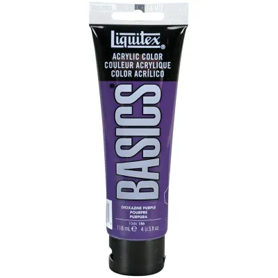 Краска акриловая художественная Liquitex "Basics", 118мл, туба, 186 диоксазин пурпурный