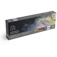 Акварель Winsor&Newton "Professional", 24цв., мал. кюв., место для смешивания красок, металл. коробка