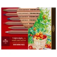 Карандаши цветные Koh-I-Noor "Jumbo Triocolor 3151", 24цв., трехгран., утолщен., неокр. корпус, картон
