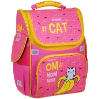 Ранец ArtSpace Junior "Banana Cat" розовый 37*28*21см, 1 отделение, 3 кармана, анатомическая спинка