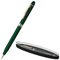 Ручка шариковая Berlingo "Golden Premium" синяя, 0,7мм, корпус зеленый, поворот., инд. упаковка