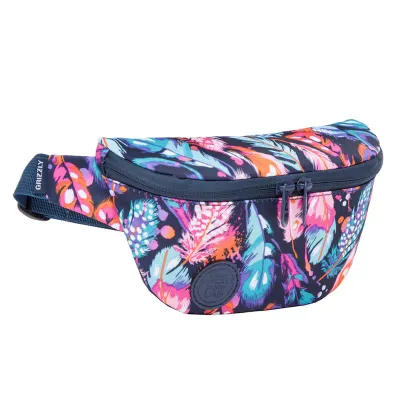 Сумка поясная Grizzly, 24*13*8см, 1 отделение, 1 карман, перья