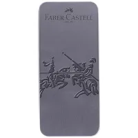 Набор Faber-Castell "Grip 2010" перьевая ручка, шариковая ручка, 0,7мм, синие, трехгран., корпус бархатный серый, подар. упаковка