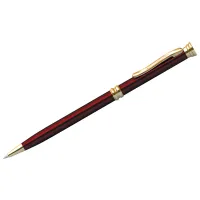 Ручка шариковая Berlingo "Golden Luxe" синяя, 0,7мм, корпус бордо, поворот., инд. упак.