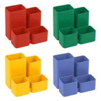 Подставка-органайзер "Юниор", 86х108х102 мм, 4 отделения, ассорти, ОР305