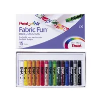 Пастель для ткани Pentel "FabricFun Pastels", 15 цветов, картон. упаковка