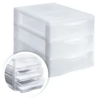 Бокс универсальный СТАММ, 3 отделения, лотки прозрачные