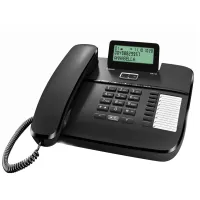 Телефон проводной Gigaset DA710, ЖК дисплей, 100 номеров, ускоренный набор, черный