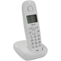 Телефон беспроводной Gigaset A170, монохром. дисплей, АОН, 50 номеров, белый
