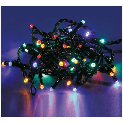 Электрогирлянда уличная светодиодная 120 ламп, многоцветный+мигание белым светом, 8 функций, 10м+5м