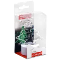 Фигурка новогодняя на батарейках Vegas "Елочка", зеленое свечение, с батарейкой, 6*8см