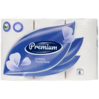 Бумага туалетная OfficeClean "Premium", 3-слойная, 6шт., 17м/рул., тиснение, белая