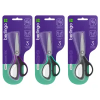 Ножницы Berlingo "Easycut 350", 13см, ассорти, эргономичные ручки, мягкие вставки, европодвес
