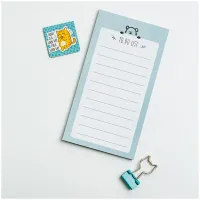 Блок для записей (To Do list) MESHU 8,0*15,0см, 50л., "Dew", mint сandy, на склейке