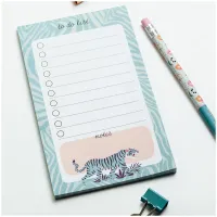 Блок для записей (To Do list) MESHU 10,0*17,0см, 50л., "Wild", на склейке