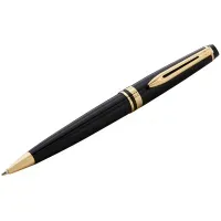 Ручка шариковая Waterman "Expert Black Lacquer GT" синяя, 1,0мм, подарочная упаковка