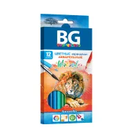 Карандаши акварельные BG "Aquarella", 12цв., шестигранные, заточен., европодвес