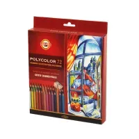 Карандаши цветные художественные Koh-I-Noor "Polycolor 3837", 72цв., заточен.+ 2 точилки+3 ч/гр. кар. 1500, картон, европодвес (ПОД ЗАКАЗ)