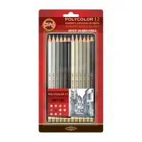 Карандаши цветные художественные Koh-I-Noor "Polycolor Grey Line", 12цв., заточен., металл. пенал, блистер (ПОД ЗАКАЗ)