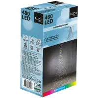 Электрогирлянда Luca Lighting "Занавес на ель", мультиколор, 2м, 480 ламп, на зеленом проводе, таймер