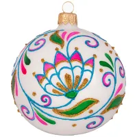 Шар стеклянный "Акварель" 85мм, подарочная упаковка