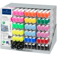 Маркер перманентный для ткани Faber-Castell "Textile" 110шт. для ткани, 10шт. для ткани/для прачечных, 11цв., 1-5мм, дисплей