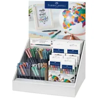 Маркер для декорирования Faber-Castell "Metallics" 120шт., 12цв., +5 наборов по 12цв., +10 наборов по 6цв., пулевидный, 1,5мм, дисплей
