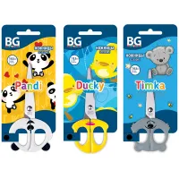 Ножницы детские BG "Timka", "Ducky", "Pandi", 10,5см, ассорти, европодвес