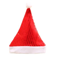 Новогодний колпак "Чудо в красном", нетканый материал, с декором из ПЭТ, 30*40см