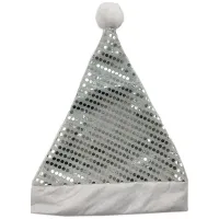 Новогодний колпак "Чудо в серебре", нетканый материал, с декором из ПЭТ, 30*40см