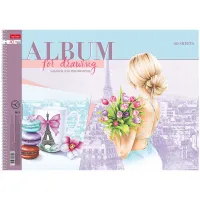 Альбом для рисования 40л., А3, на спирали Hatber "Happy time", жесткая подложка