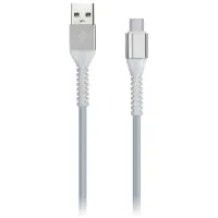 Кабель Smartbuy Flow3D, USB2.0 (A) - C Type, в оплетке, 2A output, 1м, белый
