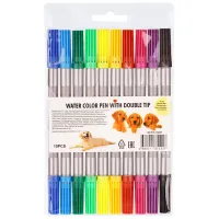 Фломастеры "Кот и пес", 10цв., смываемые, картон, ПВХ