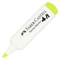 Маркер перманентный для ткани Faber-Castell "Textile Neon" неоново-желтый, 1-5мм