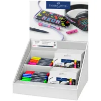 Маркер для декорирования Faber-Castell "Neon" 6цв. по 10шт., +10 наборов по 6цв., пулевидный, 1,5мм, дисплей