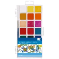 Акварель Гамма "Классическая", медовая, 21 цвет, с кистью, пластик. упак., европодвес NEW