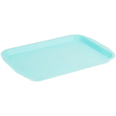 Поднос СТАММ, прямоугольный, 272*360мм, пластик, бирюзовый
