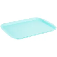 Поднос СТАММ, прямоугольный, 355*460мм, пластик, бирюзовый