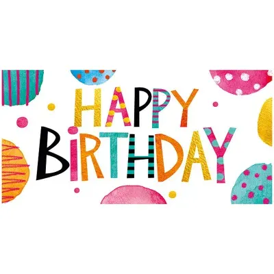 Конверт для денег Мир поздравлений "Happy Birthday", 84*168мм