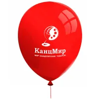 Воздушный шар "Канцмир" (красный), розетка+палочка