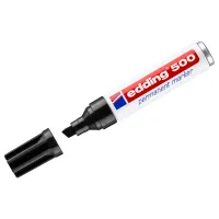 Маркер перманентный (нестираемый) EDDING 500, ЧЕРНЫЙ, ЗАПРАВЛЯЕМЫЙ, скошенный наконечник, 2-7 мм, E-500/1, Е-500/001