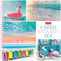 Блокнот А5 120л. на спирали Hatber "Витаминки", твердая подложка, тонированный блок