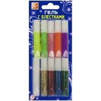 Гель с блестками Луч "Блеск" 10 цветов, 5мл, блистер