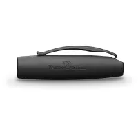 Ручка перьевая Faber-Castell "Essentio Carbon" синяя, F=0,6мм, черный корпус, инд. картон. упаковка